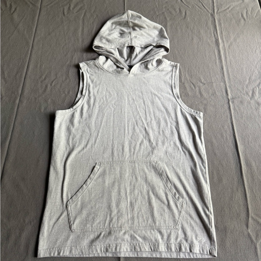 DSG Light Gray Sleeveless Hoodie Youth XL